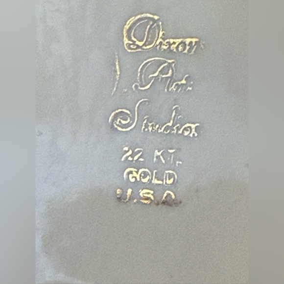 Mid-Centry Modern 22 Karat Gold Ceramic Footed Candy Dish - Picture 11 of 11